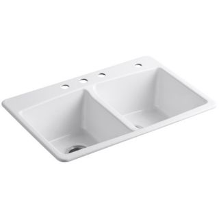Brookfield 33 X 22 X 9 5/8 Top Mount Double Equal Kitchen Sink