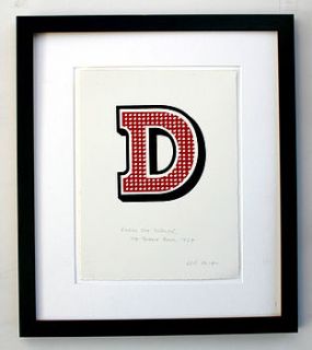 beano alphabet print by the letteroom