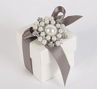 vintage style pearl brooch by flowerbug designs