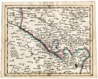 Rare Antique Map 27 FRANCE PICARDIE DOURLENS DOURIERS Sanson Mortier 1701   Etchings Prints
