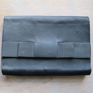 vintage gucci black satin clutch bag by ava mae designs
