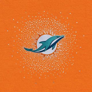 Meesh & Mia Women's NFL Bling Logo Cowl Neck Sweater   Dolphins