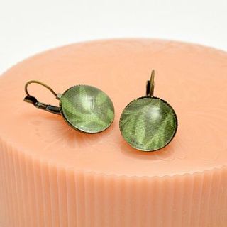 green floral earrings by poppy valentine