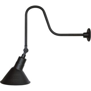 Angled Sign Light with Shade — 10in. Dia.  Outdoor Lighting