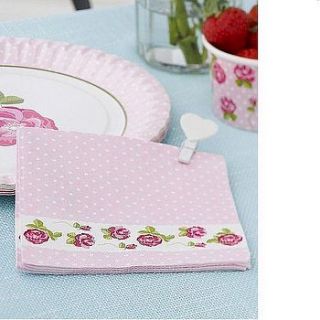 vintage rose paper napkins by the contemporary home