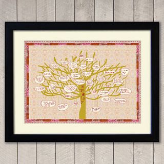 the tree of love love print a2 size by anais woolf illustration