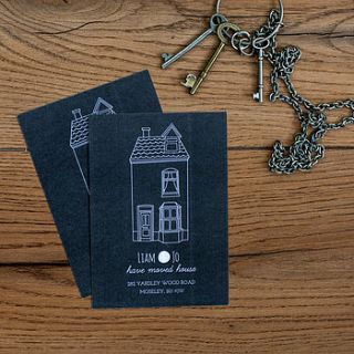 personalised moving home cards by we tie the knot wedding invitations