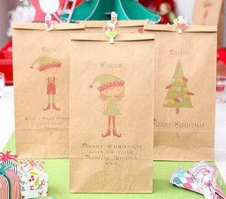 personalised christmas gift bag by red berry apple