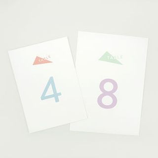 set of eight wonderful time table numbers by style & joy