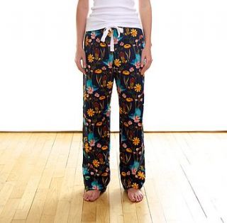 bluebirds organic pyjama trousers by nutmeg sleepwear