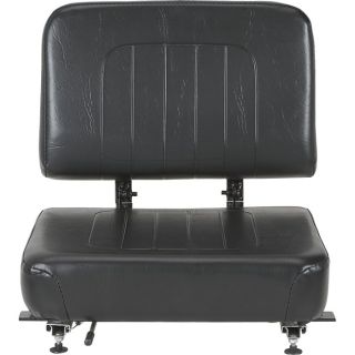 Wise Seat with Fold-Down Back — Black  Forklift   Material Handling Seats
