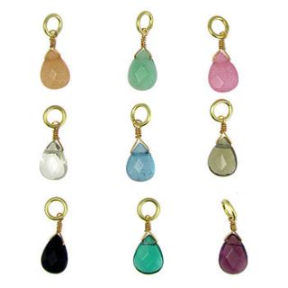 teardrop bead charm selection by black pearl