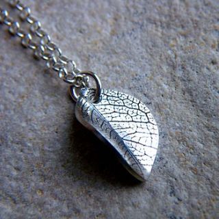 leaf imprint necklace by cari jane hakes