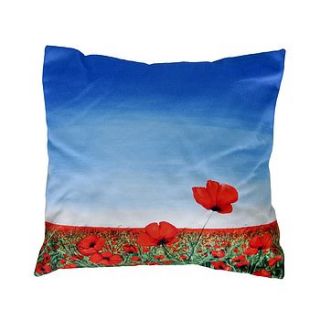 breakthrough poppy flower cushion cover by smart deco