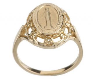 Miraculous Medal Ring 14K Gold —