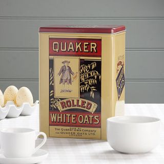 vintage style quaker oats tin by the contemporary home
