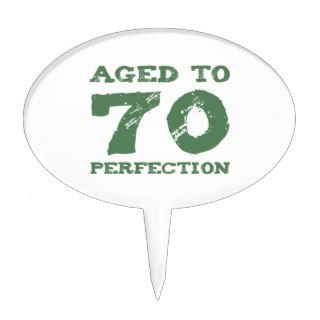 70th Birthday Aged To Perfection Cake Pick