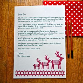christmas personalised letter from santa by evajeanie
