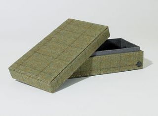 tweed watch/accessories box by chia maria london