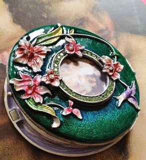 round baroque style mirror compact by susanna freud