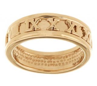 Roman Numeral Eternity Band Ring 14K Gold —