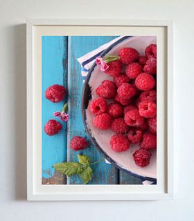 raspberries kitchen wall decor photographic print by rossana novella wall decor