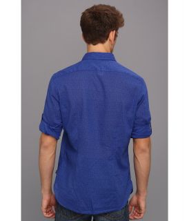 John Varvatos Star U.S.A. Floral Roll Sleeve Shirt W387Q1B Blue Topaz