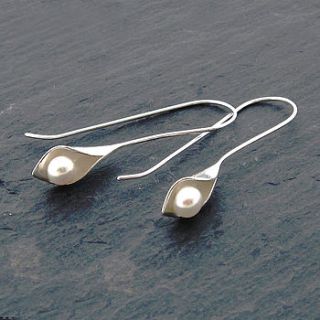 calla lily drop earrings by emma kate francis