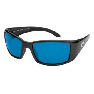 Costa Del Mar Blackfin Sunglasses   Black Frame with Blue Mirror 580G Lens 412118
