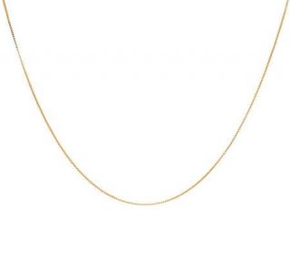 EternaGold Diamond Cut Square Box Chain Necklace 14K Gold 