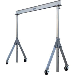 Vestil Adjustable Height Aluminum Gantry Crane — 12-Ft. I-Beam, 6,000-Lb. Load Capacity, Model# AHA-6-12-10  Gantry Cranes