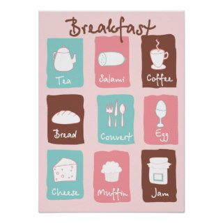 Decorative Breakfast Poster