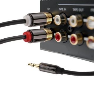deleyCON PREMIUM HQ Stereo Audio Klinke zu 2x Cinch Elektronik