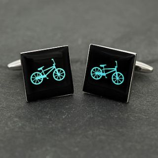 blue cycling cufflinks by me and my sport