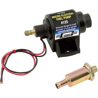 Mr. Gasket Micro Electric Gasoline Fuel Pump — 42 GPH, 4 - 7 PSI, Model# 12S  DC Powered Fuel Pumps