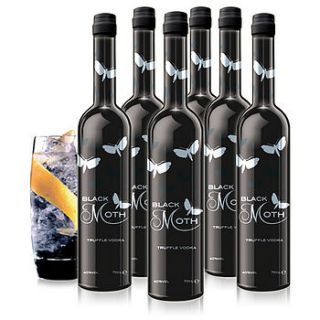 six bottles of truffle infused vodka by black moth