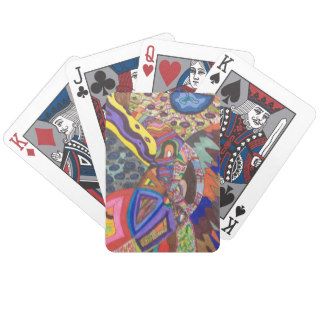 Abstract 109, original fine art bicycle poker deck