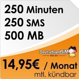 DeutschlandSIM SMART 250 monatlich kndbar O2 Netz Elektronik