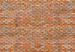Fototapete '97291 Brick Wall' 366 x 254 cm Ziegelstein Mauer Fotowand Steinmauer Imitation Papermoon Küche & Haushalt