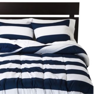 Room Essentials® Rugby Comforter   Blue/White