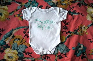 100% cute bespoke babygrow by charlotte vallance illustration & design