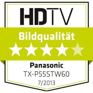 Panasonic TX P55STW60 140 cm (55 Zoll) 3D Plasma Fernseher, EEK C (Full HD, 2500Hz ffd, DVB S/ T/ C, WLAN, USB, Smart TV) schwarz Heimkino, TV & Video