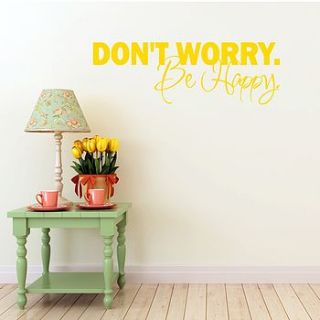 don't worry be happy wall sticker by mirrorin