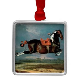 The piebald horse 'Cehero' rearing Christmas Tree Ornaments