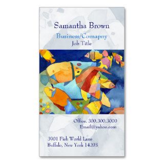 Colorful Tropical Fish Custom Business Cards