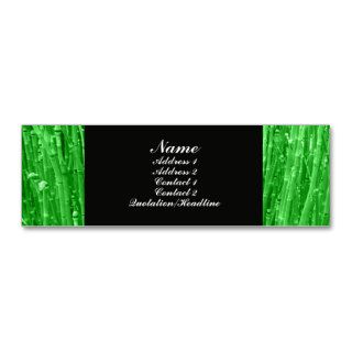 Green bamboo with black square business cards