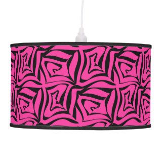 Pink and Black Zebra Pattern Ceiling Lamp