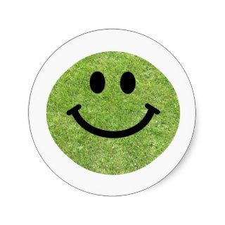 Grass Smiley Stickers