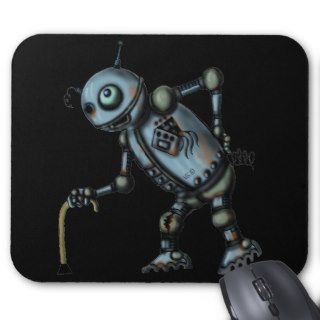 Funny old robot mousepad design