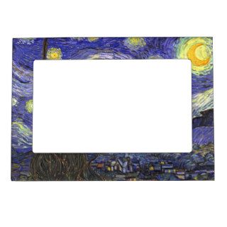 Van Gogh Starry Night, Vintage Post Impressionism Frame Magnet